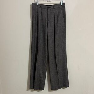 Banana Republic Wide Leg Pants Brown Wool Women's Blend size 4 Office Academia